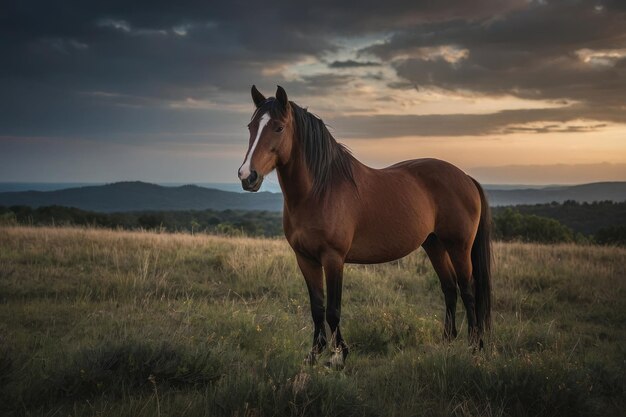 Um cavalo solitário.