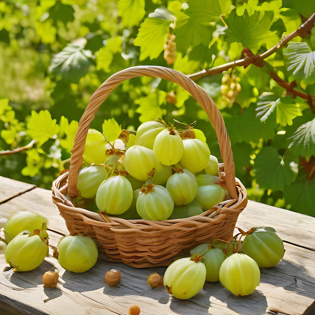 um cesto de uvas com um monte de uvas nele