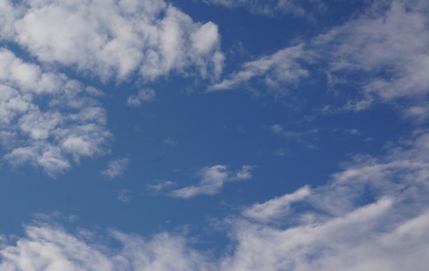 Um céu azul claro com nuvens