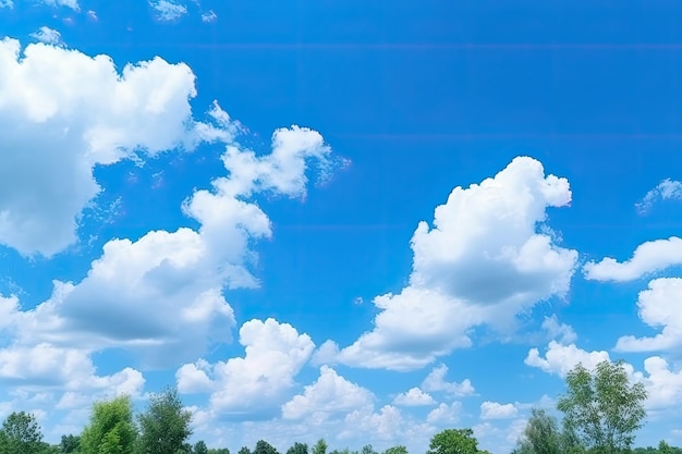 Um céu azul com nuvens nele