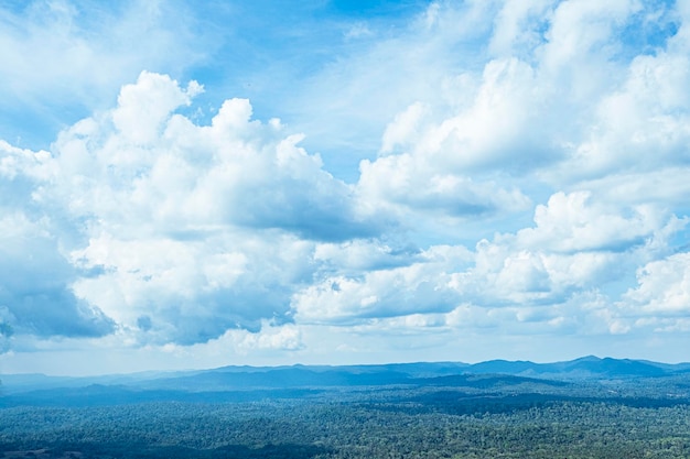 Um céu azul com nuvens