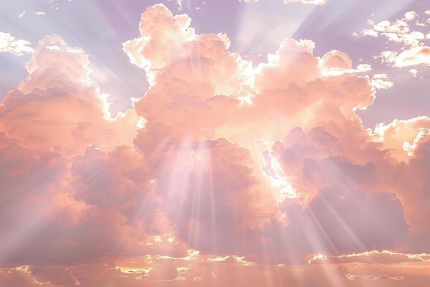 Um céu branco mostrando várias nuvens e luz solar de alta qualidade e alta resolução