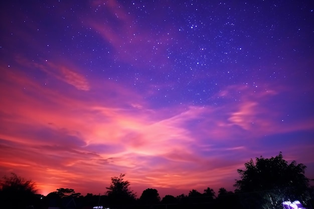 um céu roxo