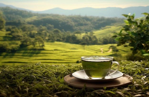 um chá verde fermentado