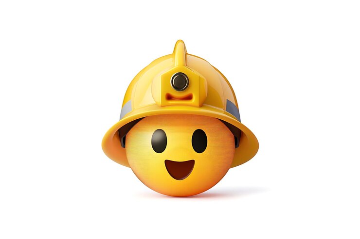 Foto um chapéu amarelo com um sorriso.