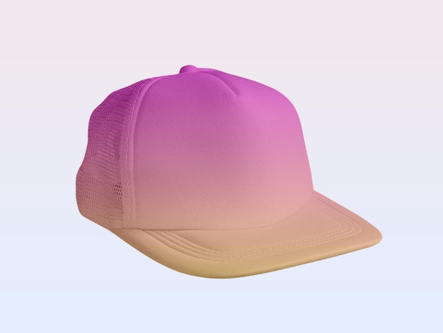 Um chapéu rosa com uma tampa rosa.