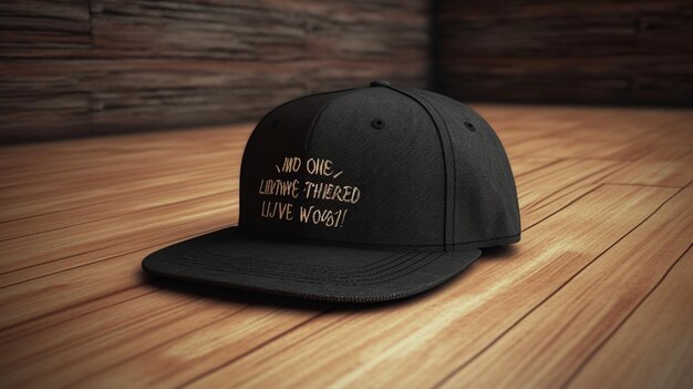 Um chapéu snapback com um slogan