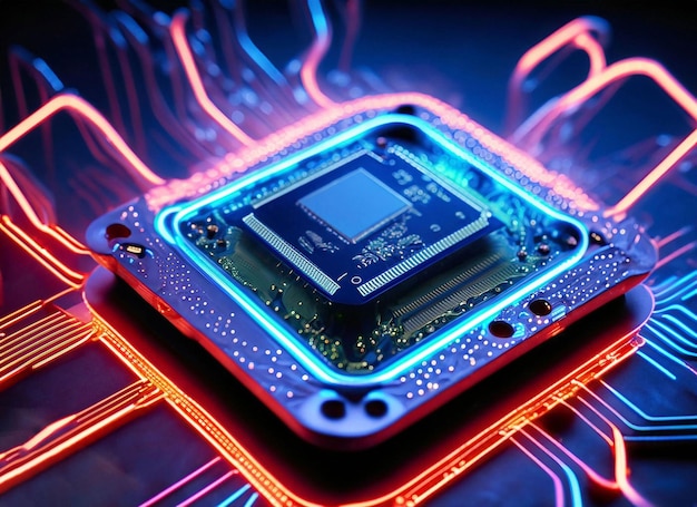 Um chip de computador com a palavra computador