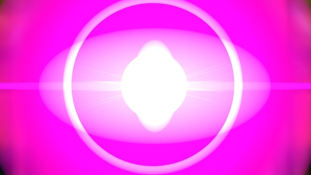 um círculo com um círculo branco e um fundo rosa