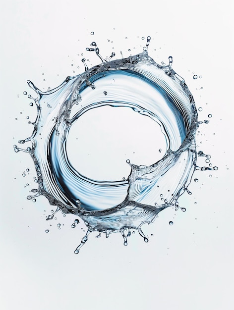 Um círculo de água.