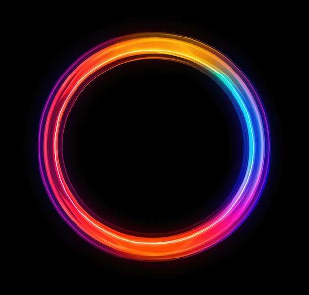 Um círculo de energia colorido
