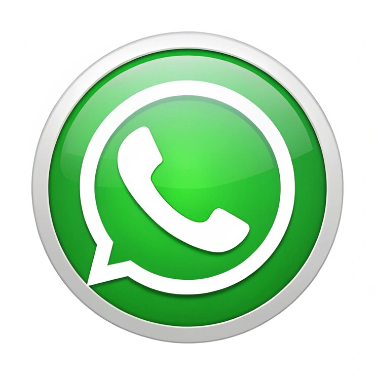 Foto um círculo verde e branco com um telefone nele