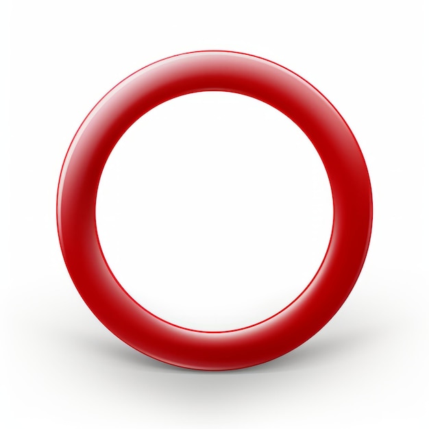um círculo vermelho sobre um fundo branco