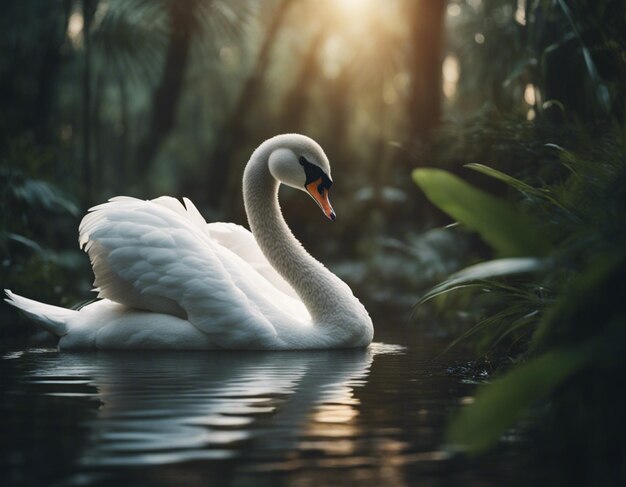 Um cisne no lago