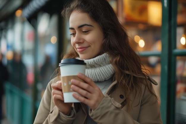 Um cliente com um café a falar de viagens.