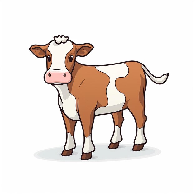 Um clipart de vaca bonito.