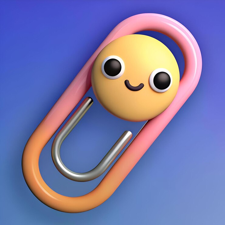 Foto um clipe alegre com um rosto sorridente perfeito para adicionar um toque de diversão aos seus desenhos