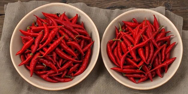 Um close de pimenta chili vermelha quente