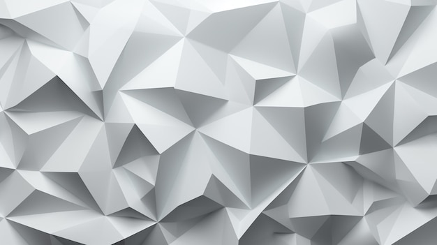 um close de um fundo abstrato branco com muitos triângulos generativos ai