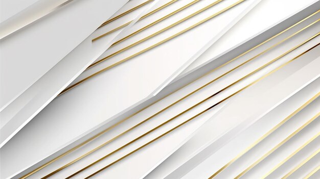 Foto um close de um fundo abstrato branco e dourado com linhas generativas ai