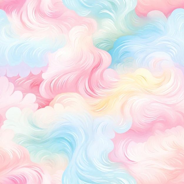 um close de um fundo de nuvem colorido com uma IA geradora de arco-íris