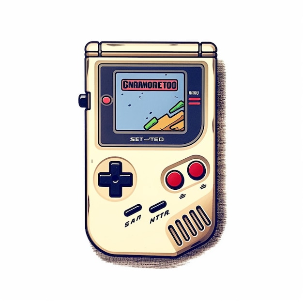 Um close de um gameboy com um jogo na tela generative ai