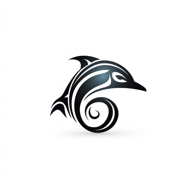 um close de um golfinho com um desenho em espiral ai generativo