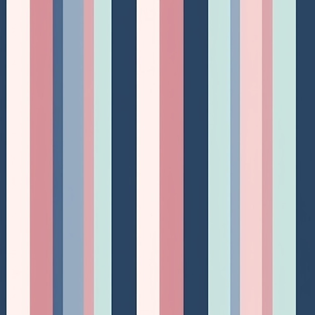 Um close de um papel de parede listrado com uma faixa azul e rosa generativa ai