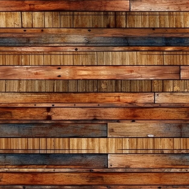 um close de um piso de madeira com muitas pranchas de madeira generativa ai