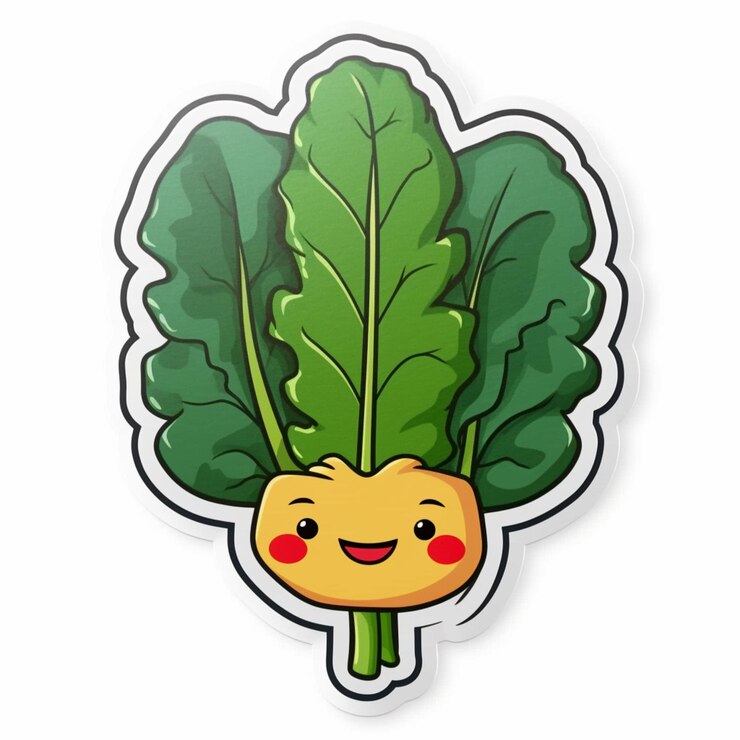 Foto um close de um vegetal de desenho animado com um rosto ai generativo