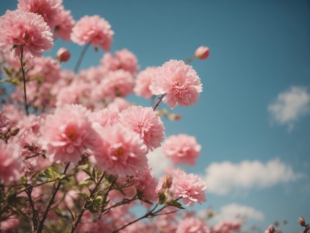 Um close de uma bela flor rosa