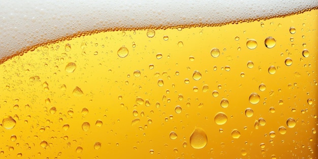 Um close de uma cerveja fria