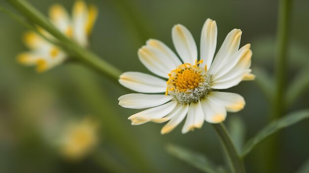 Um close de uma flor de camomila selvagem