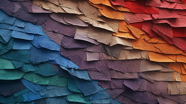 um close de uma parede colorida com muitas cores diferentes generativa ai