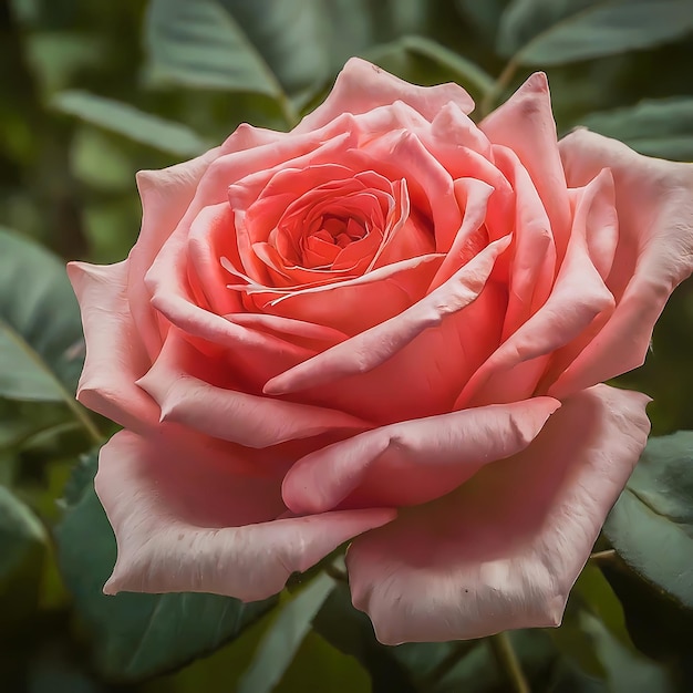 Foto um close de uma rosa rosa vibrante