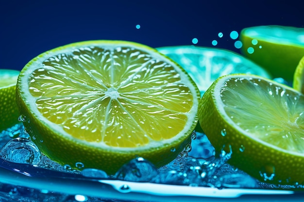 Um close de uma tigela de refrescante água de limão mexicana