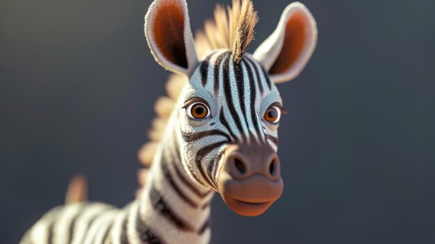 Um close de uma zebra olhando para a câmera