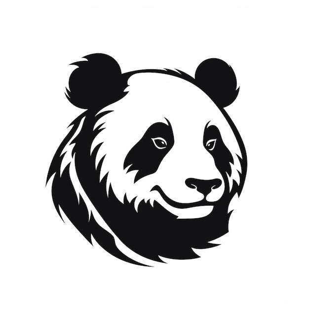 um close do rosto de um urso panda em um fundo branco gerativo de IA