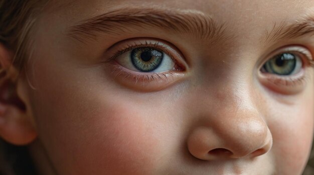 Um close-up capturando a essência de um retrato de criança