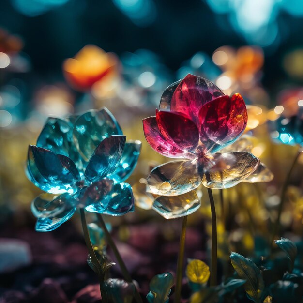 Um close-up de algumas flores com a palavra amor nele