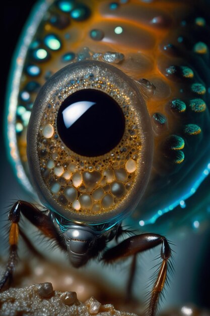 Um close-up de buggy inseto generativo ai