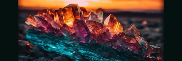 Um close-up de cristais de sal