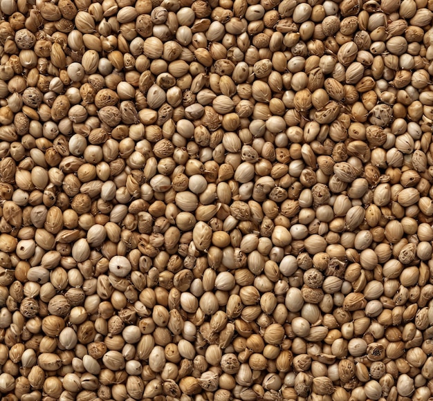 Foto um close-up de muitas lentilhas de vários tamanhos