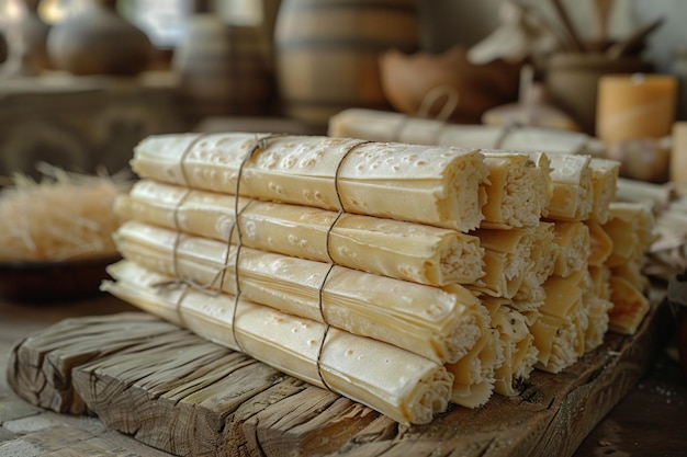 Foto um close-up de tamales doces tradicionais