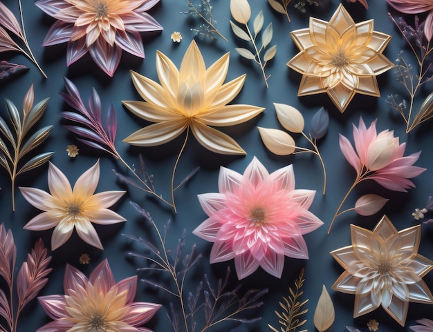 Um close-up de um arranjo de flores com a palavra flor nele.