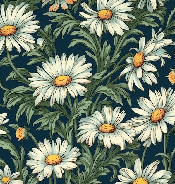um close-up de um bando de flores brancas em um fundo azul generativo ai