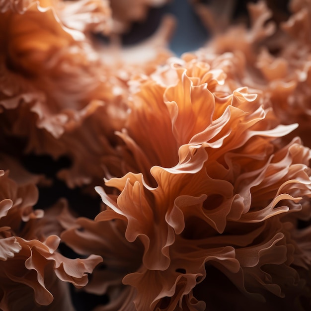 um close-up de um bando de flores de laranja