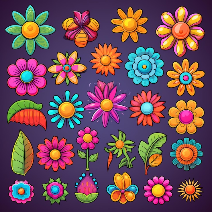 Foto um close-up de um bando de flores e folhas em um fundo escuro generativo ai
