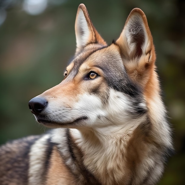 Um close-up de um cachorro