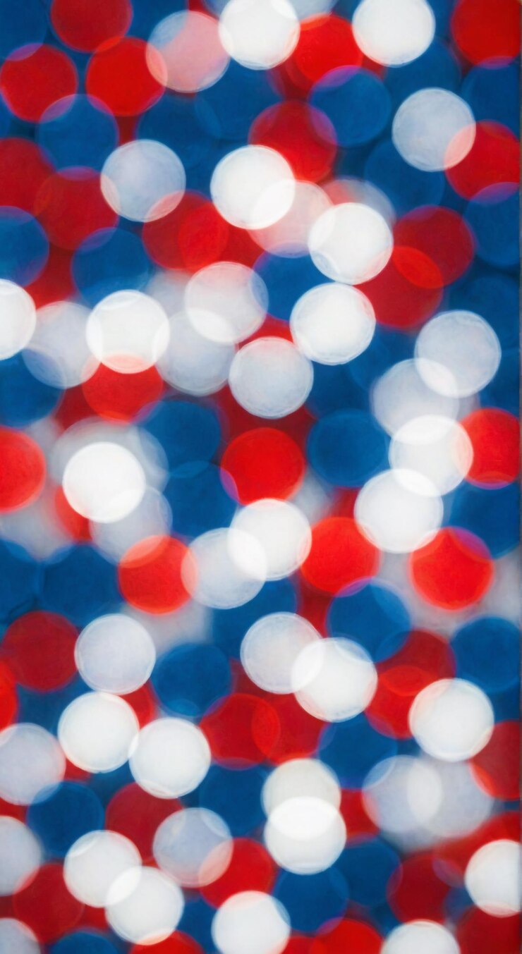 Foto um close-up de um círculo vermelho e azul com as palavras citação vermelha sobre ele